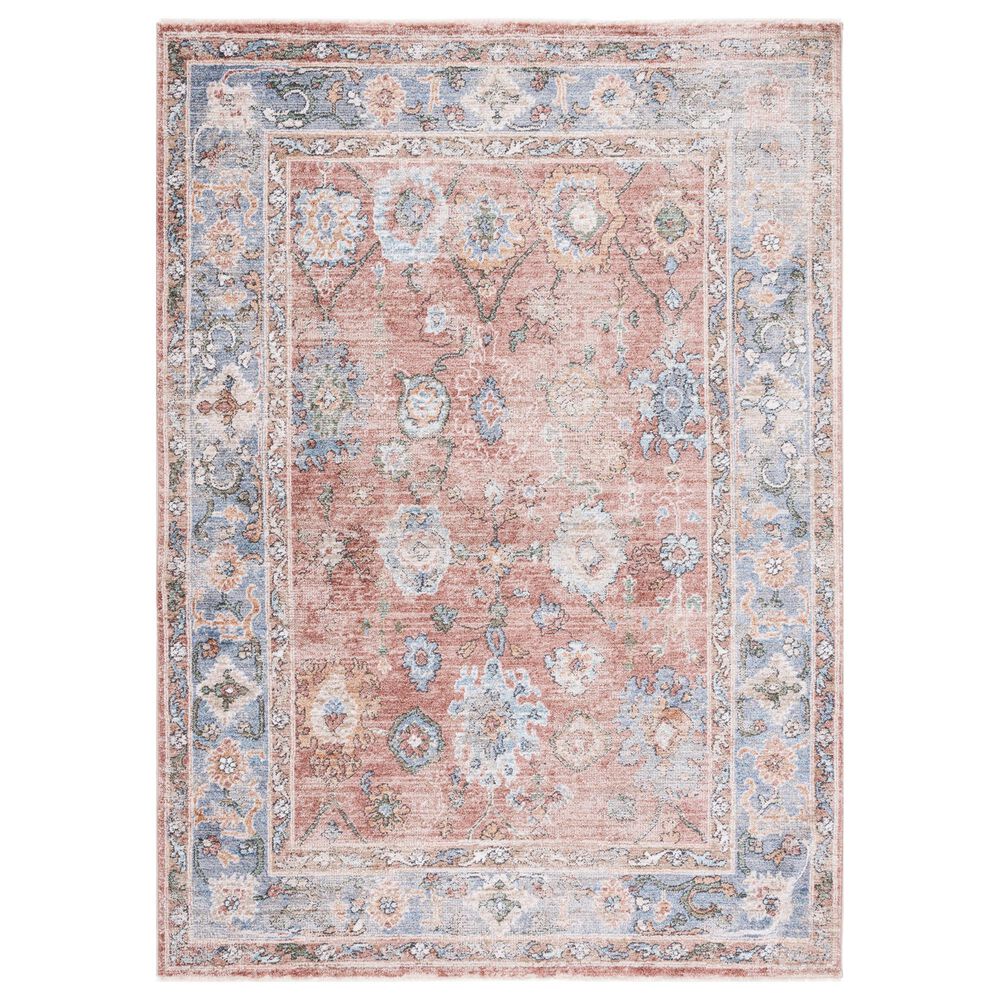 Safavieh Jasmine JSM338P 4'5" x 6'5" Rust and Blue Area Rug