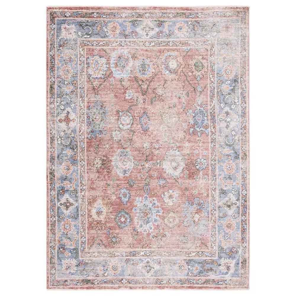 Safavieh Jasmine JSM338P 5'3" x 7'7" Rust and Blue Area Rug