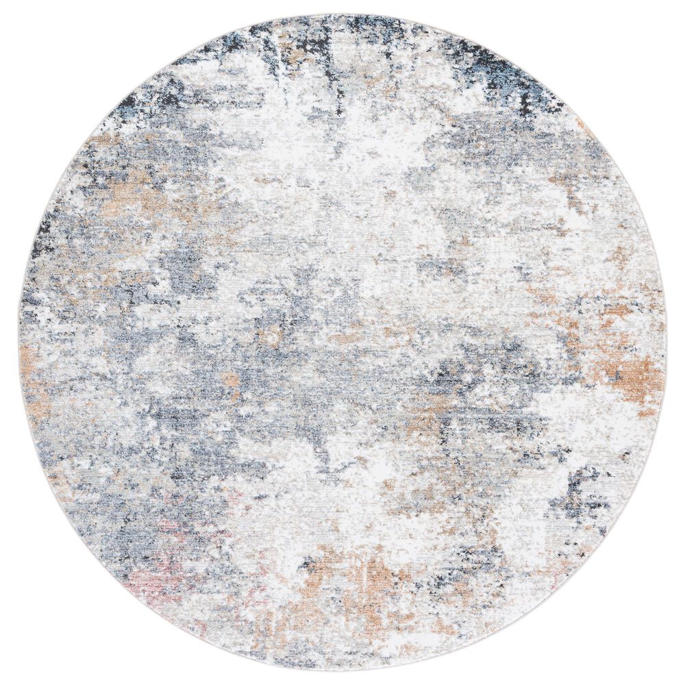 Safavieh Jasmine 5'3" Round Grey and Taupe Area Rug