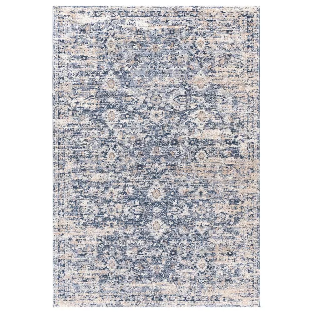 Surya Tuscany 7'10" x 10'3" Dark Blue, Tan, Light Gray and Cream Area Rug