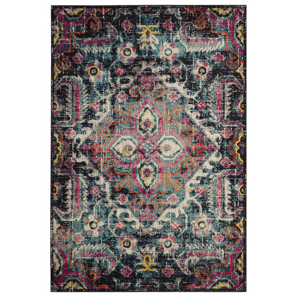 Safavieh Monaco MNC252J-5 5'1" x 7'7" Blue/Fuchsia Area Rug