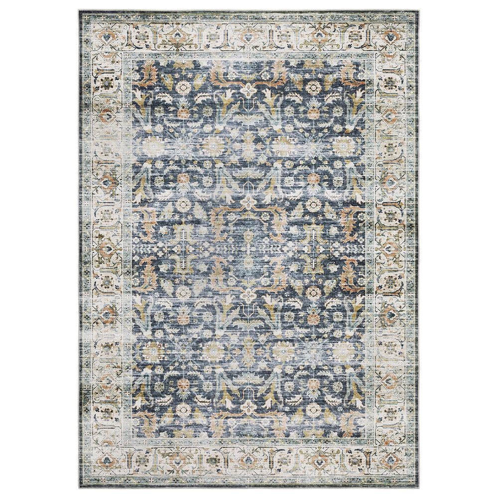 Oriental Weavers Charleston Distressed CHA05 2' x 8' Blue Runner