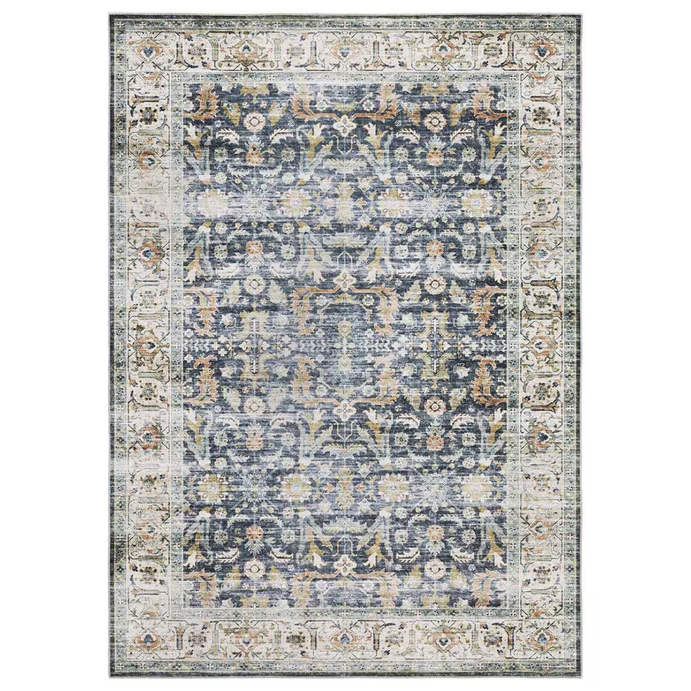 Oriental Weavers Charleston Distressed CHA05 7'6" x 10' Blue Area Rug