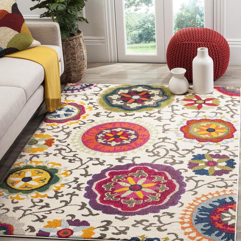 Safavieh Monaco MNC233A-5 5' x 7' Ivory/Multi Area Rug