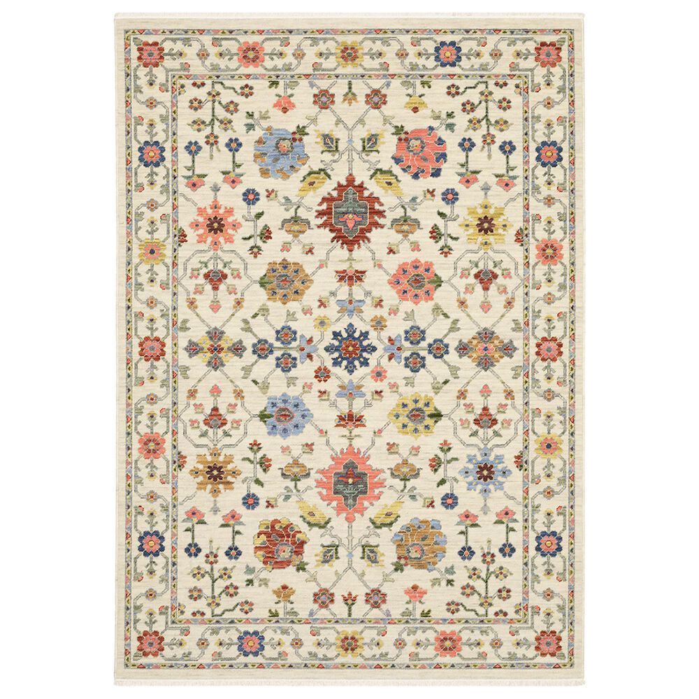 Oriental Weavers Lucca Floral Dance 2' x 3' Ivory Area Rug