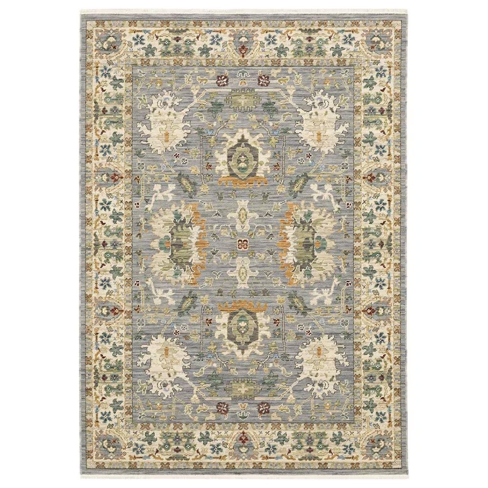 Oriental Weavers Lucca Oriental Border 7'10" x 10'10" Blue Area Rug