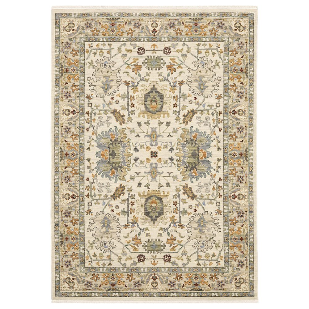 Oriental Weavers Lucca Oriental Border 2' x 6' Ivory Runner