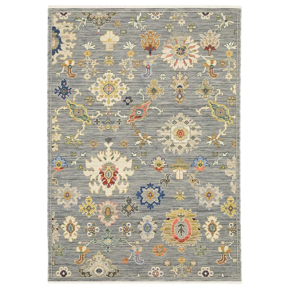 Oriental Weavers Lucca Flower Garden 5'3" x 7'6" Grey Area Rug