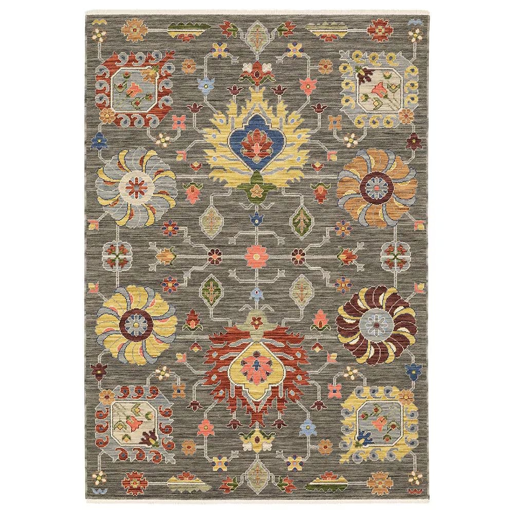 Oriental Weavers Lucca Floral Vibes 2' x 6' Grey Runner