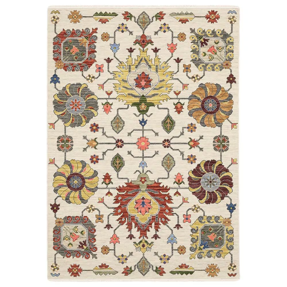 Oriental Weavers Lucca Floral Vibes 9'10" x 12'10" Ivory Area Rug