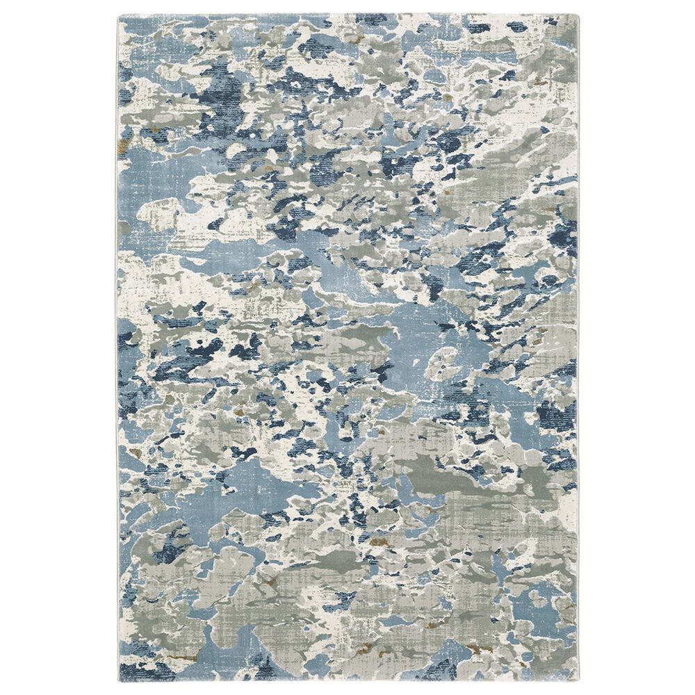 Oriental Weavers Easton Abstract Blues 5'3" x 7'6" Grey Area Rug