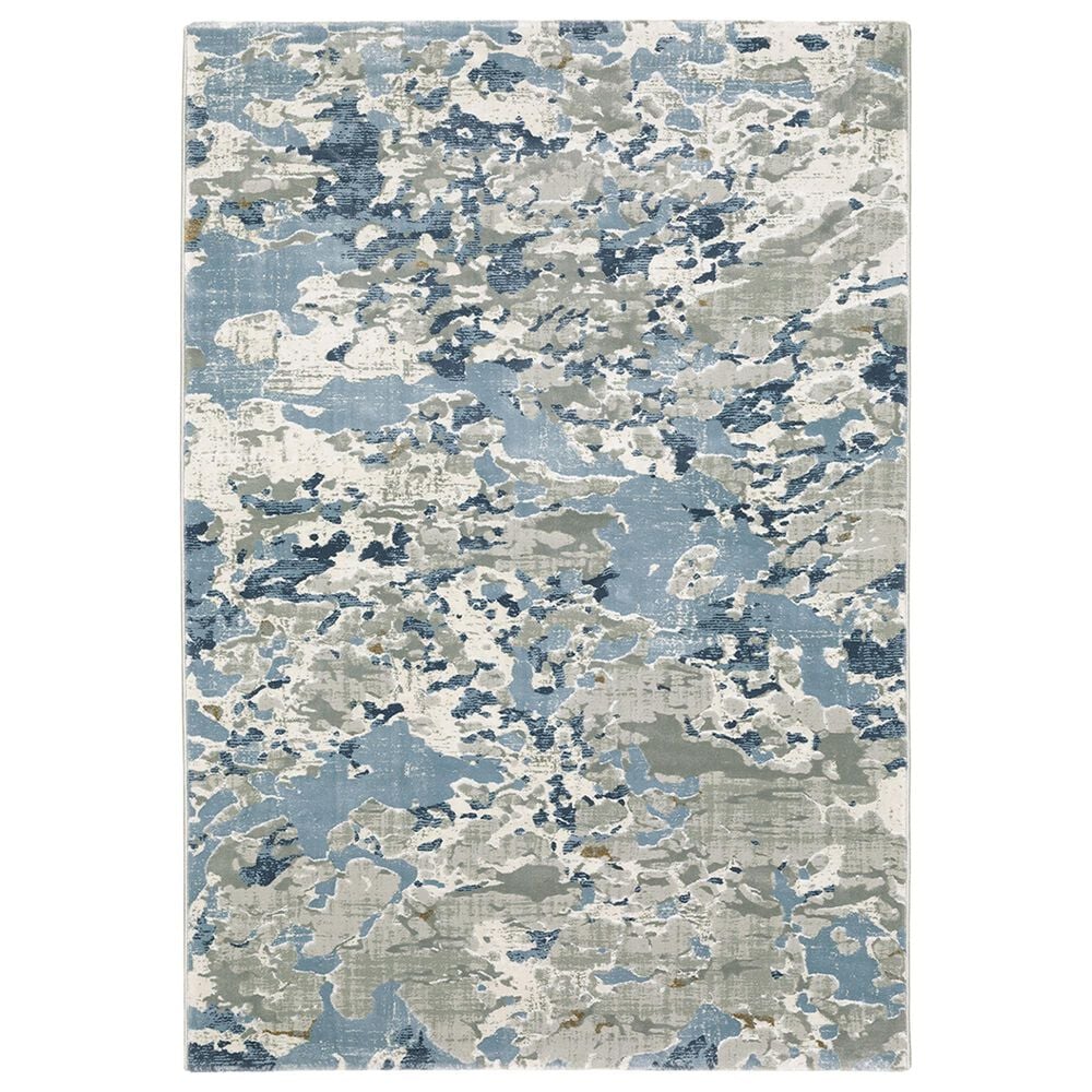 Oriental Weavers Easton Abstract Blues 9'10" x 12'10" Grey Area Rug