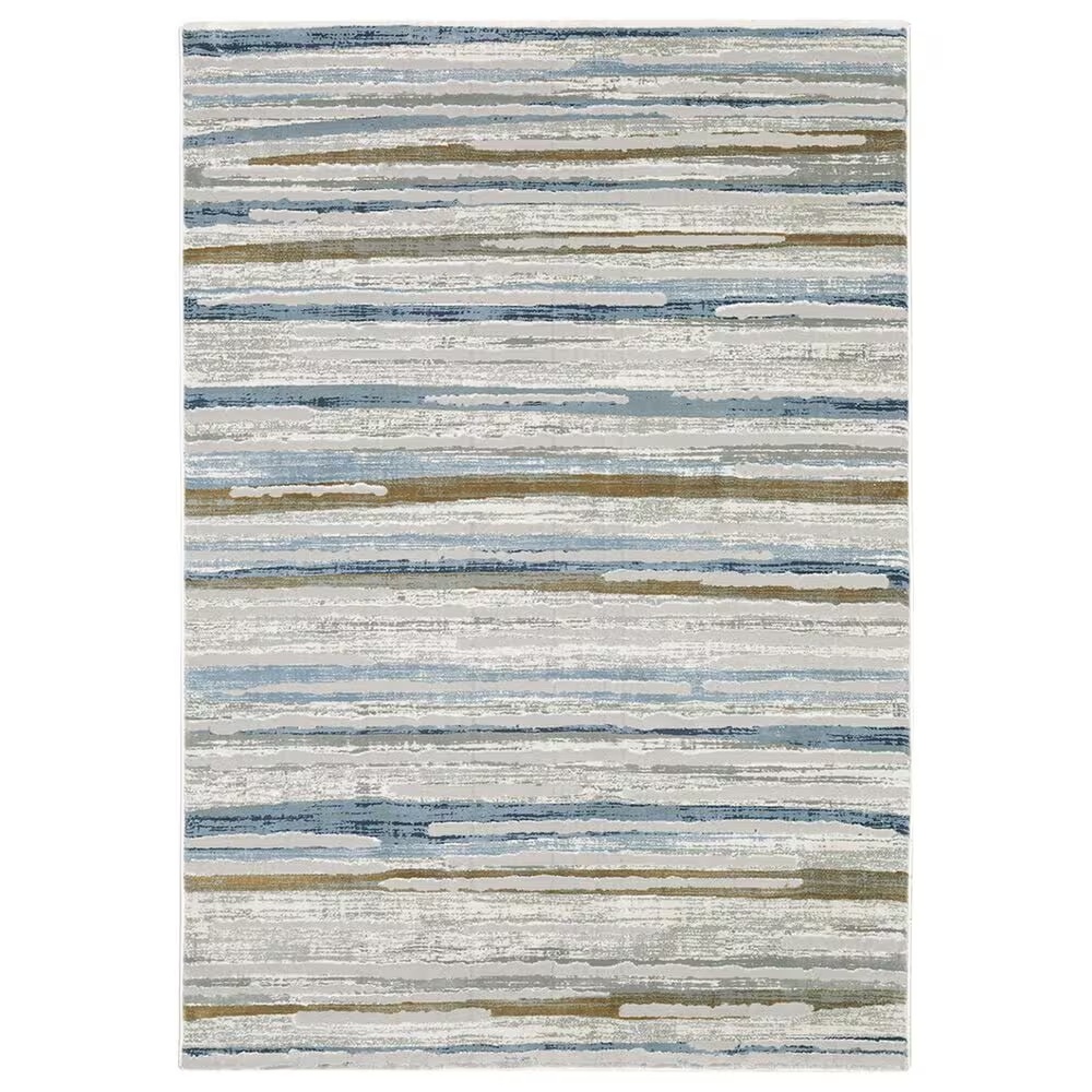 Oriental Weavers Easton Golden Stripes 7'10" x 10'10" Beige Area Rug