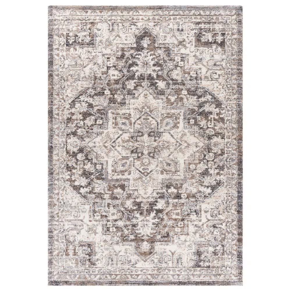 Surya Tuscany TUS-2318 Brown, Charcoal, Light Gray, Light Beige and Cream 12' x 15' Area Rug