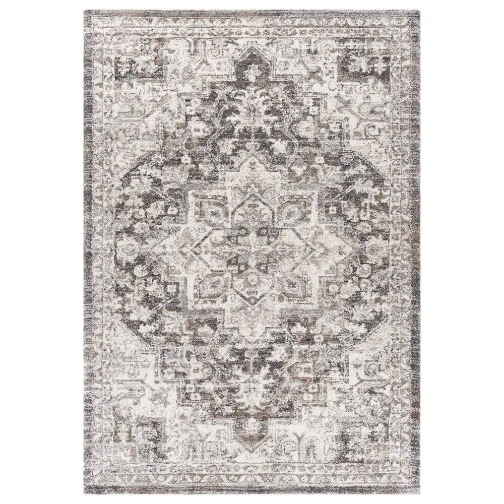 Surya Tuscany 6'7" x 9'6" Camel, Gray and Beige Area Rug