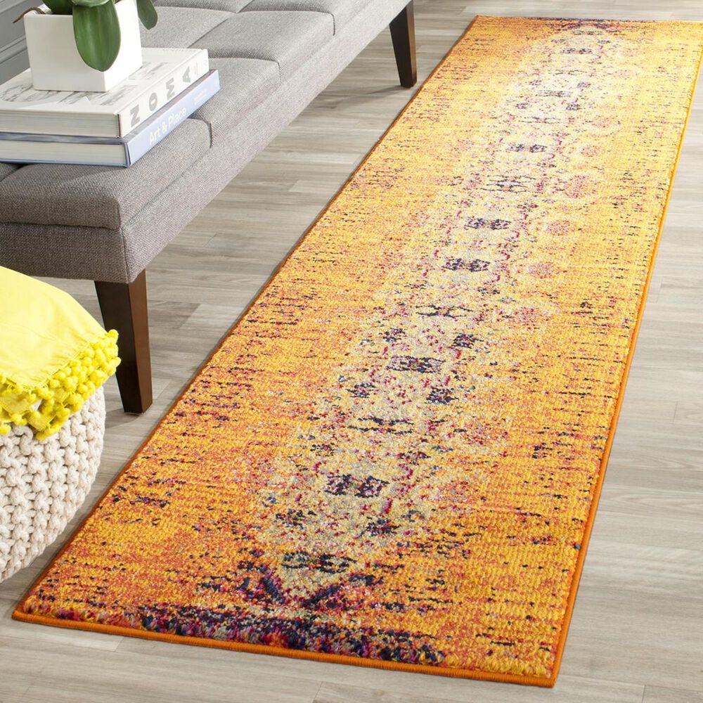 Safavieh Monaco MNC209H-28 2'2" x 8' Orange/Multi Runner
