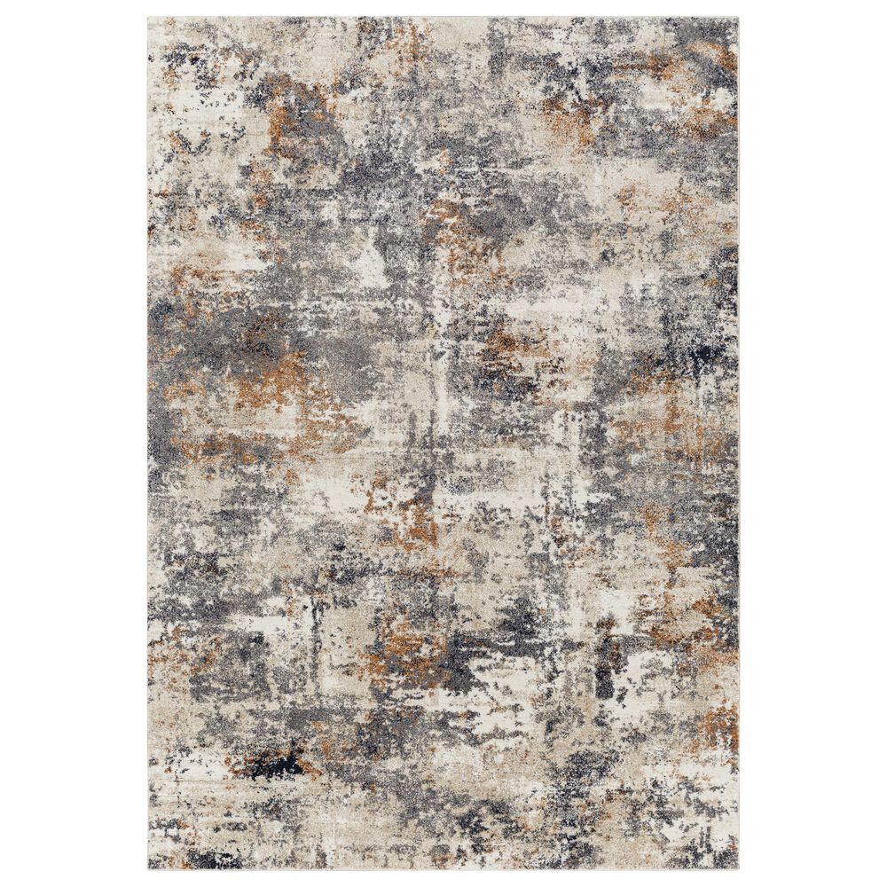 Surya Tuscany 7'10" x 10'3" Gray, Camel and White Area Rug