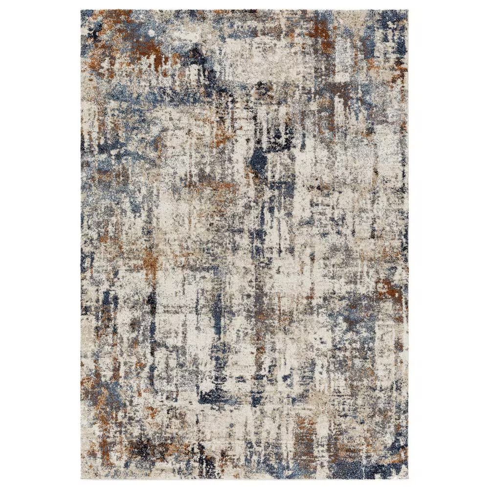 Surya Tuscany TUS-2327 8'10" x 12'1" Gray, Blue and Camel Area Rug