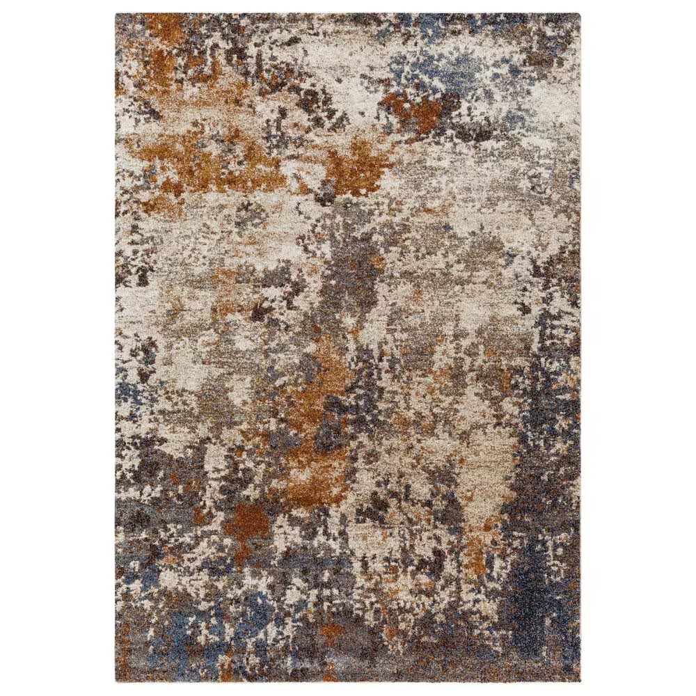 Surya Tuscany 5'3" x 7'3" Brown, Camel and Blue Area Rug