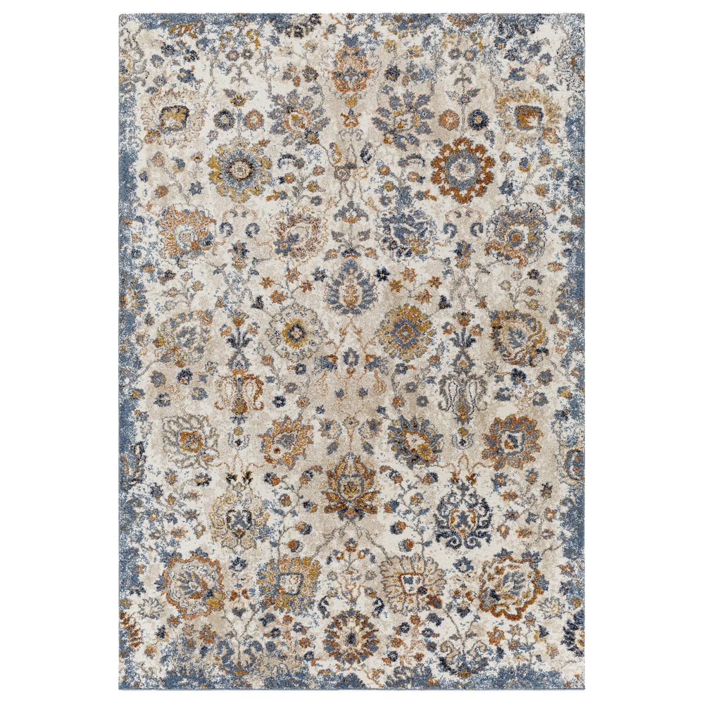 Surya Tuscany 8'10" x 12'1" Blue, Cream and Mustard Area Rug