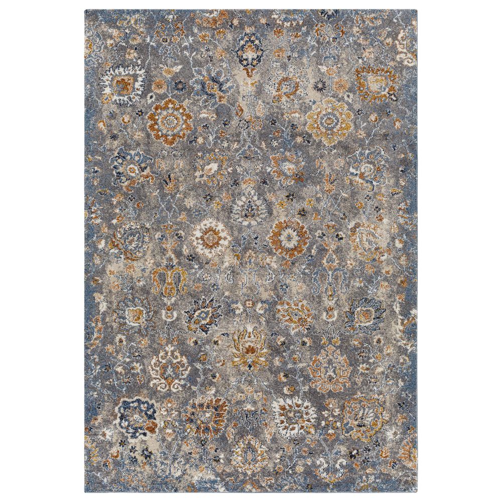 Surya Tuscany 6'7" x 9'6" Dark Blue and Brown Area Rug