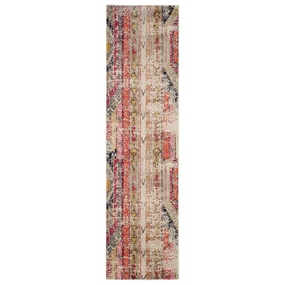 Safavieh Monaco MNC222G-212 2'2" x 12' Light Grey/Multi Runner