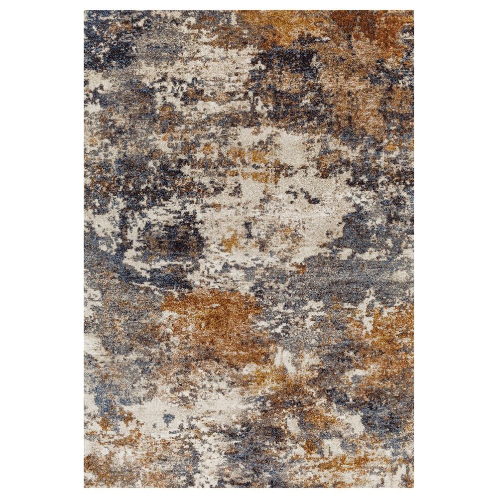 Surya Tuscany 4'3" x 5'7" Charcoal and Mustard Area Rug