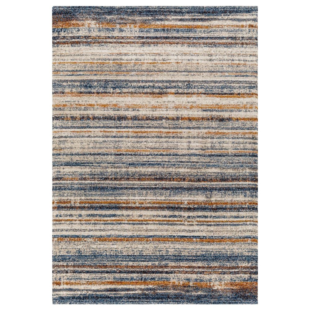 Surya Tuscany TUS-2337 Blue, Brown, Bright Yellow, Dusty Coral, Dark Blue, Light Beige, Cream and Gray 12' x 15' Area Rug