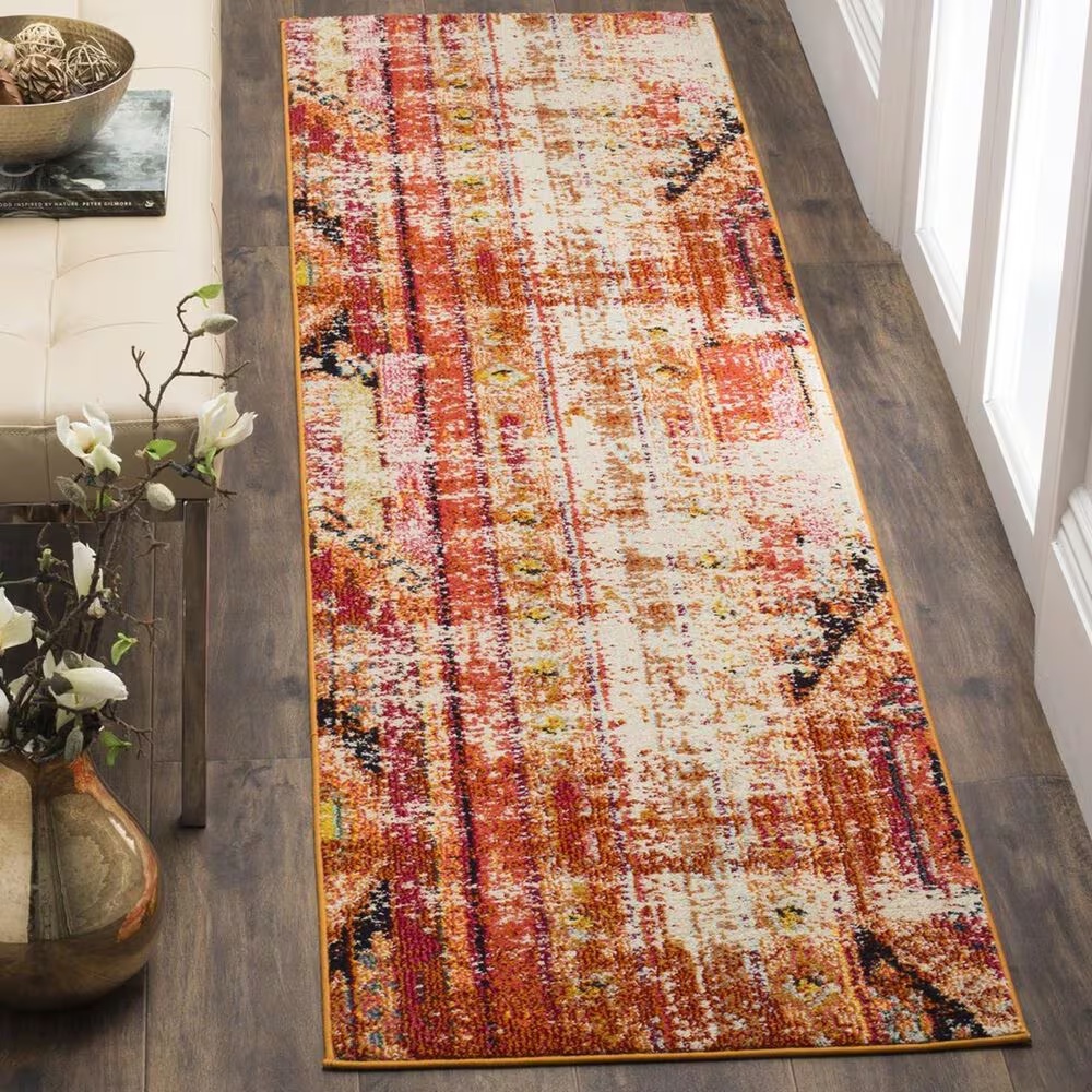 Safavieh Monaco MNC222H-26 2'2" x 6' Orange/Multi Runner