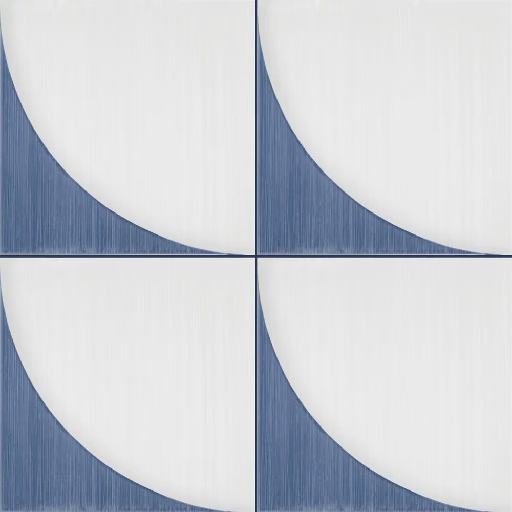 Marazzi Scenario Blue Crescent 8" x 8" Porcelain Tile