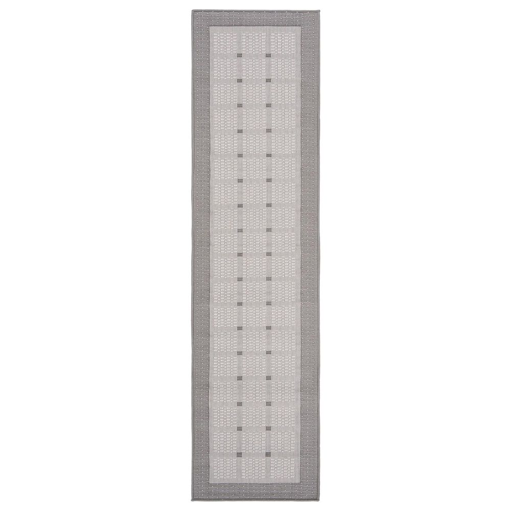 Safavieh Bermuda BMU801F 2' x 8' Grey and Ivory Indoor/Outdoor Area Performance Rug