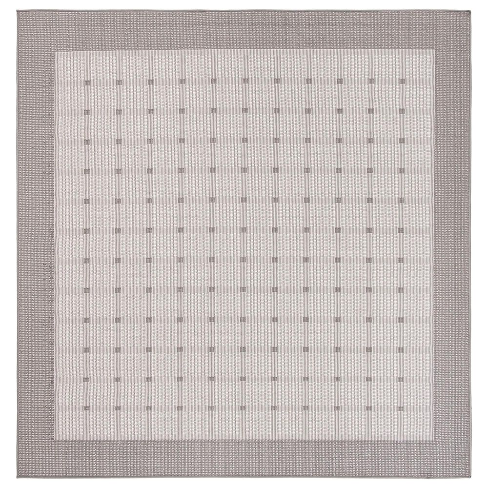 Safavieh Bermuda BMU801F 5' Square Grey and Ivory Indoor/Outdoor Area Performance Rug
