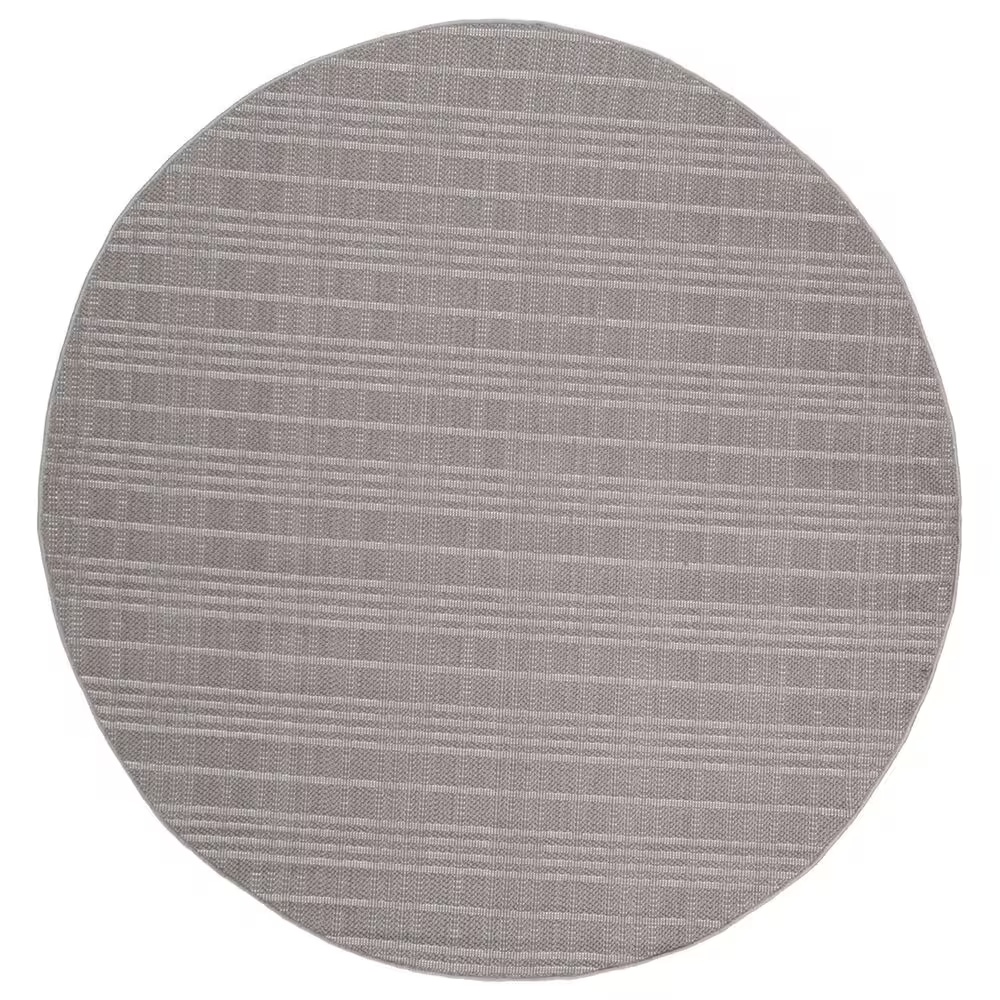 Safavieh Bermuda 5' Round Grey Indoor/Outdoor Area Performance Rug