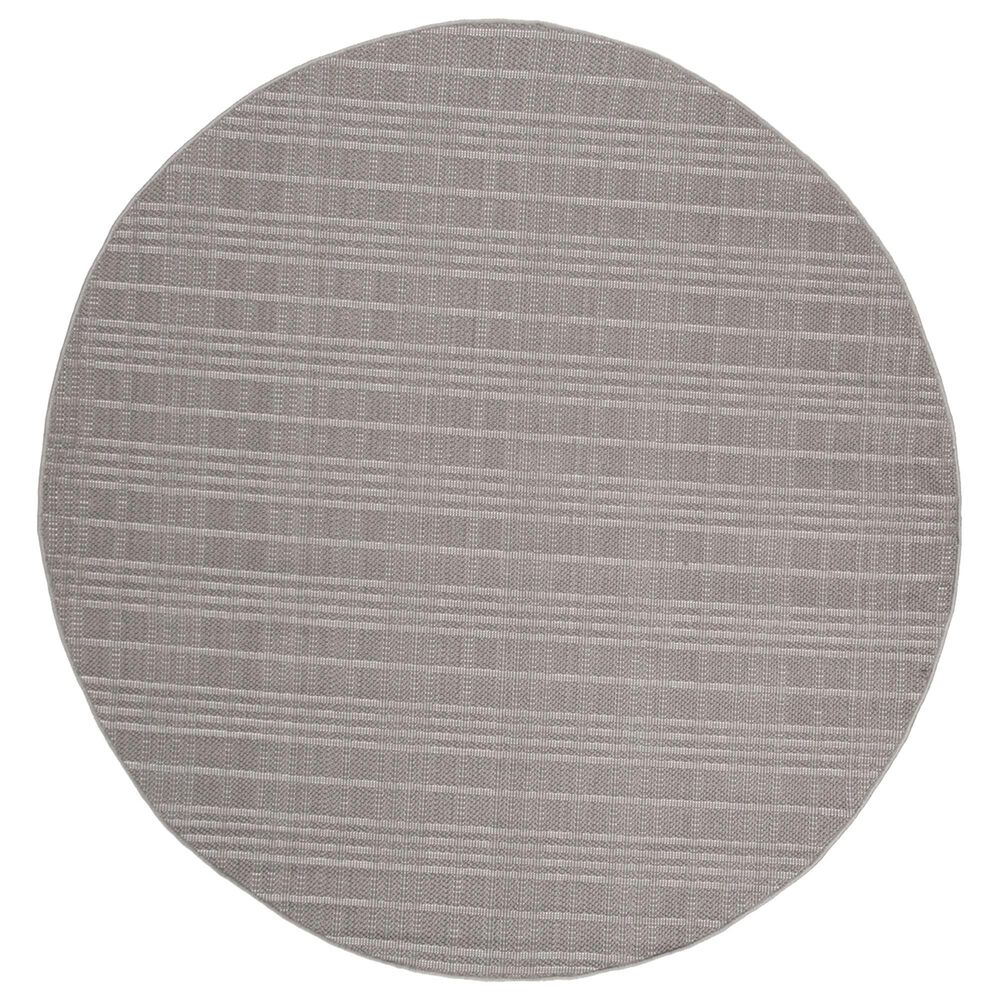 Safavieh Bermuda 8' Round Grey Indoor/Outdoor Area Performance Rug