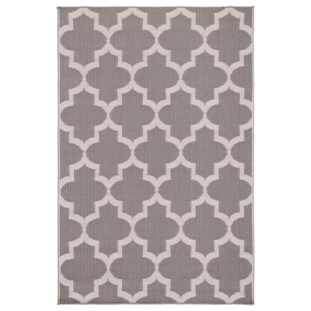 Safavieh Bermuda BMU804F 4' x 6' Grey and Ivory Indoor/Outdoor Area Performance Rug