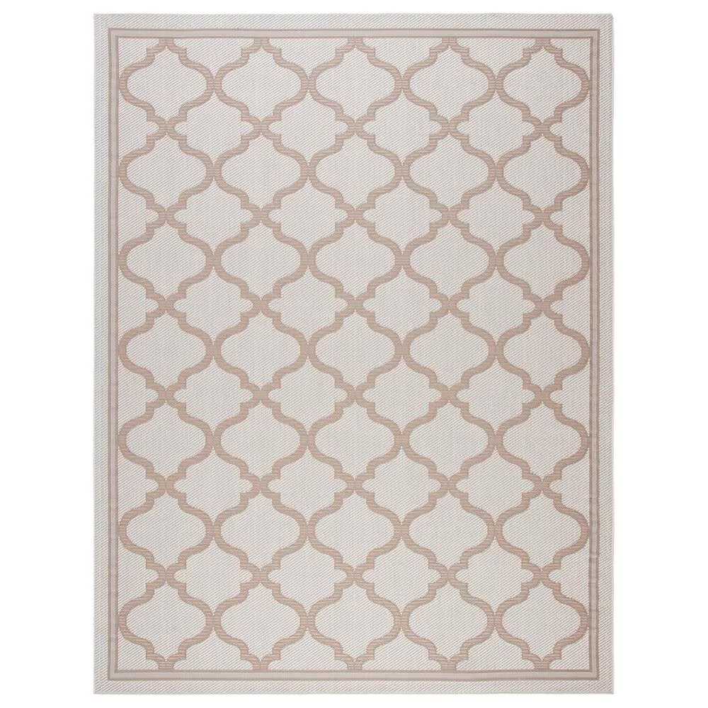 Safavieh Bermuda Geometric 8' x 10' Ivory and Beige Indoor/Outdoor Area Performance Rug