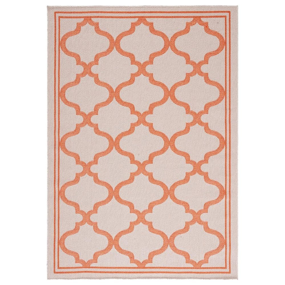Safavieh Bermuda 6'7" x 9'2" Ivory and Rust Indoor/Outdoor Area Performance Rug