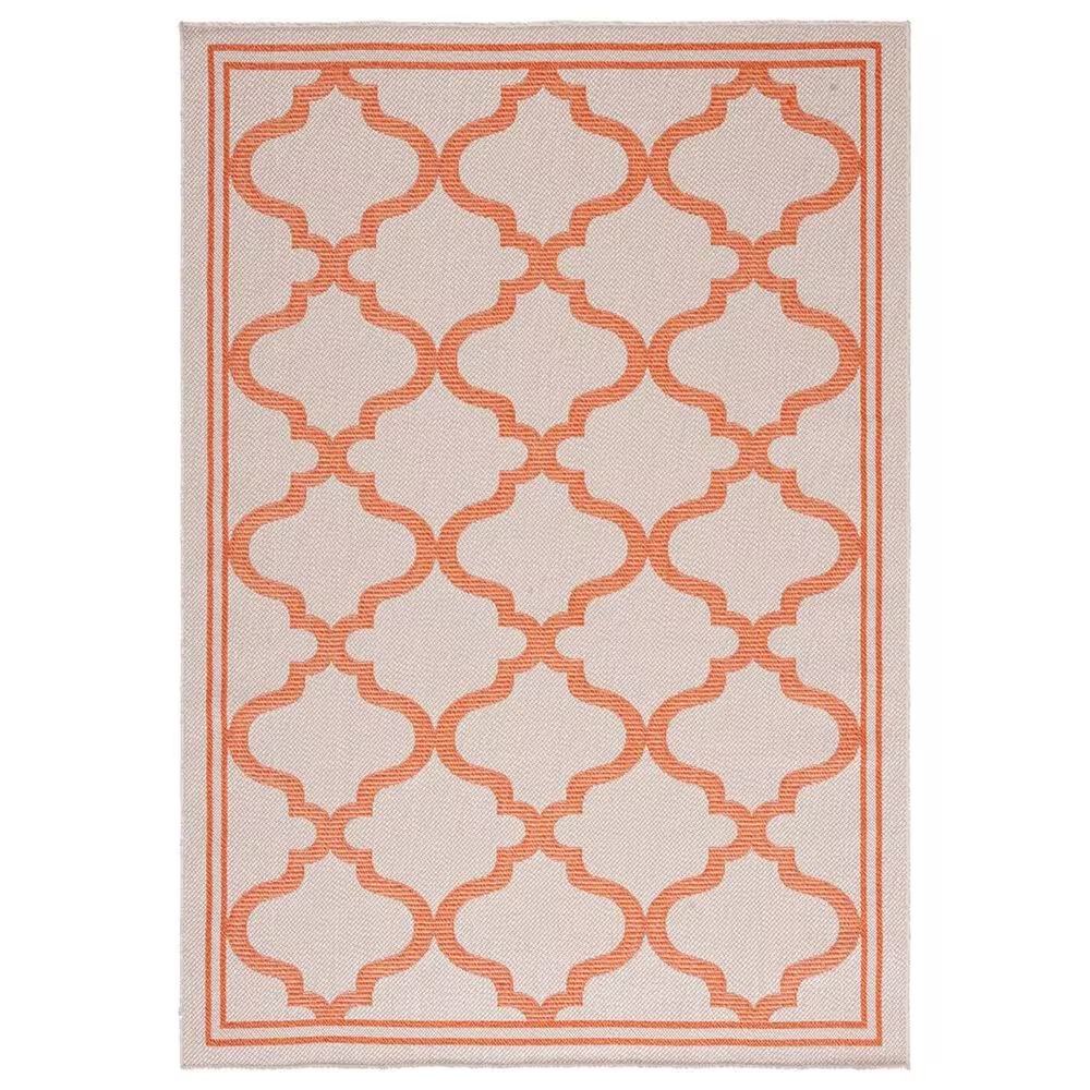 Safavieh Bermuda 8' x 10' Ivory and Rust Indoor/Outdoor Area Performance Rug