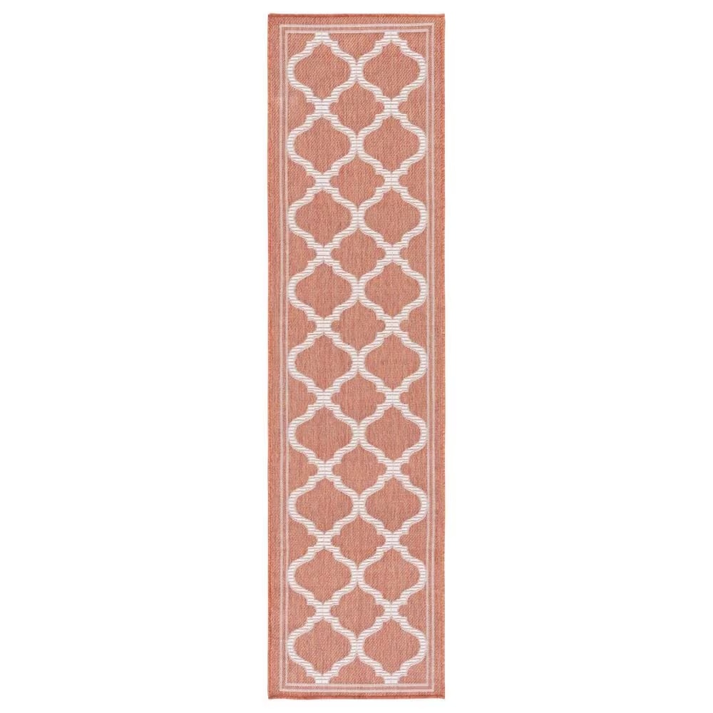 Safavieh Bermuda 2' x 8' Rust and Ivory Indoor/Outdoor Area Performance Rug