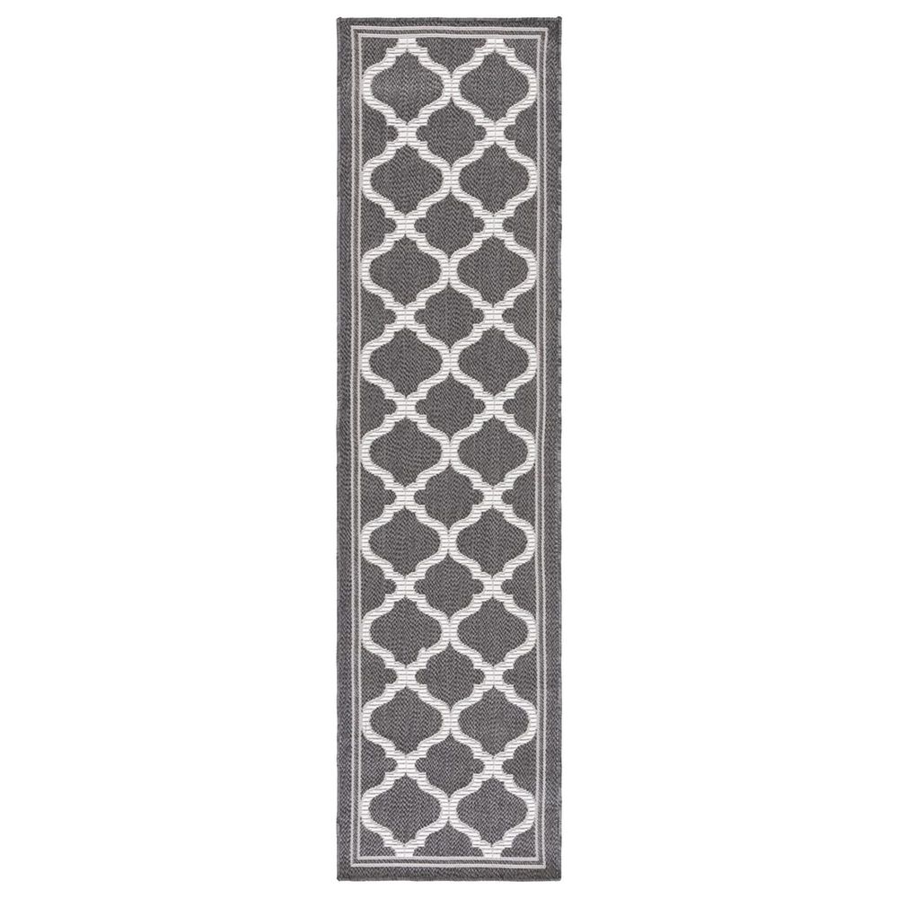 Safavieh Bermuda 2' x 8' Charcoal and Ivory Indoor/Outdoor Area Performance Rug