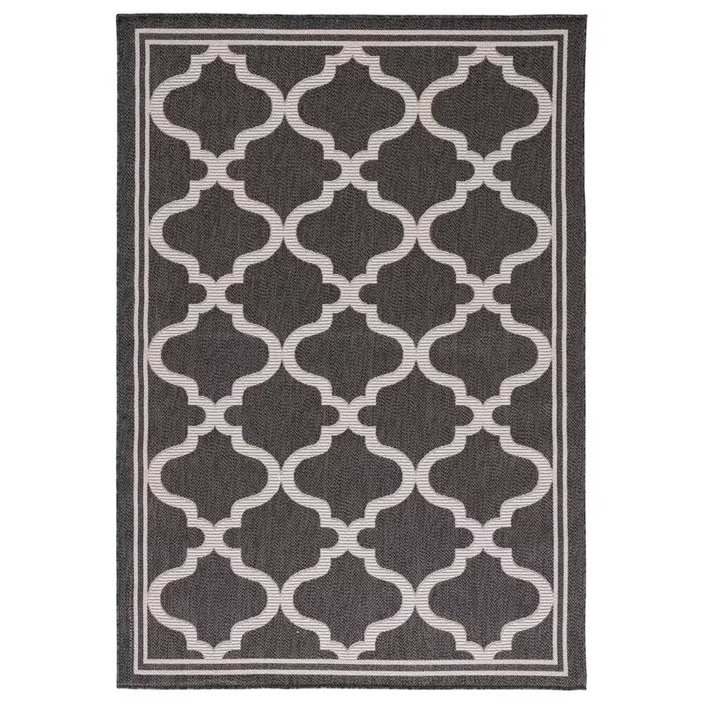 Safavieh Bermuda 3' x 5' Charcoal and Ivory Indoor/Outdoor Area Performance Rug