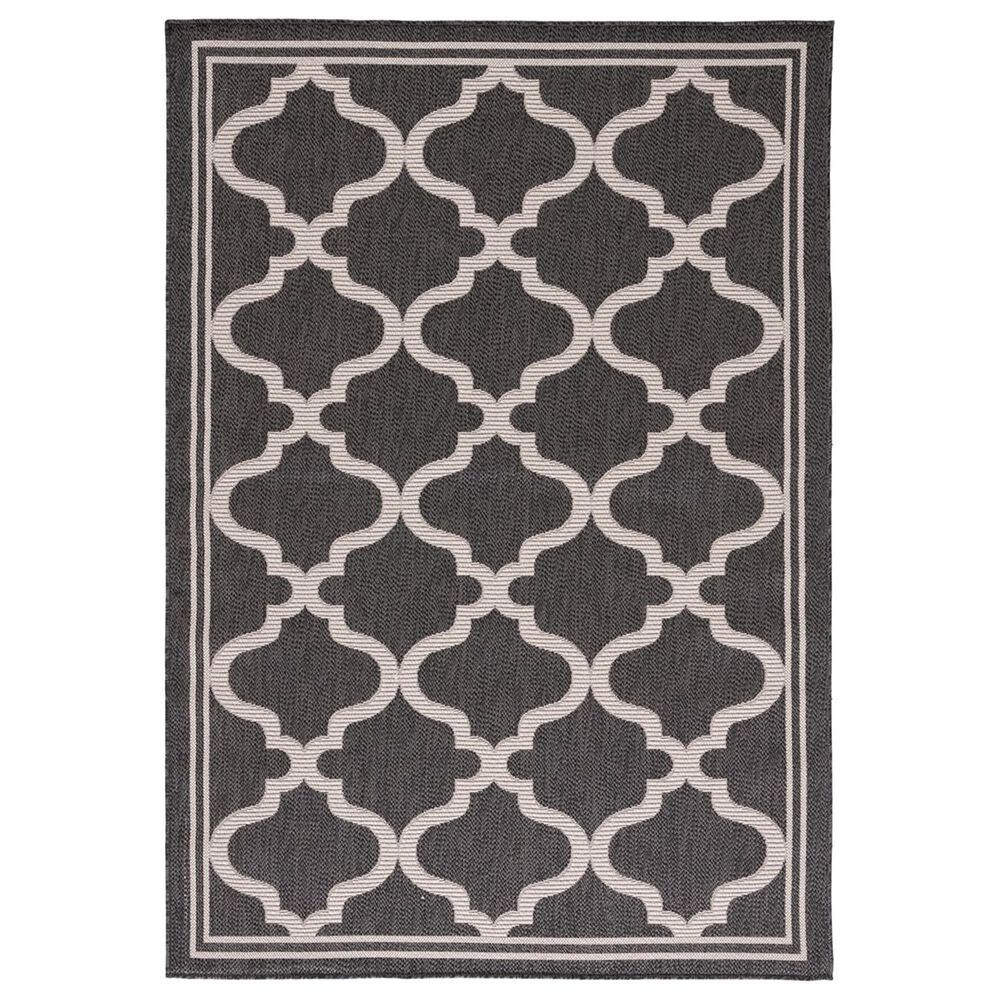 Safavieh Bermuda 4' x 6' Charcoal and Ivory Indoor/Outdoor Area Performance Rug