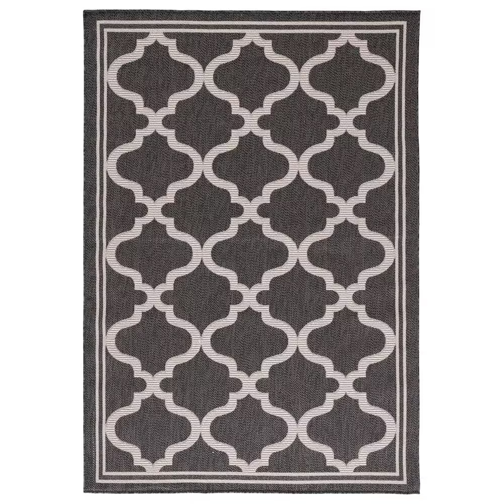 Safavieh Bermuda 8' x 10' Charcoal and Ivory Indoor/Outdoor Area Performance Rug