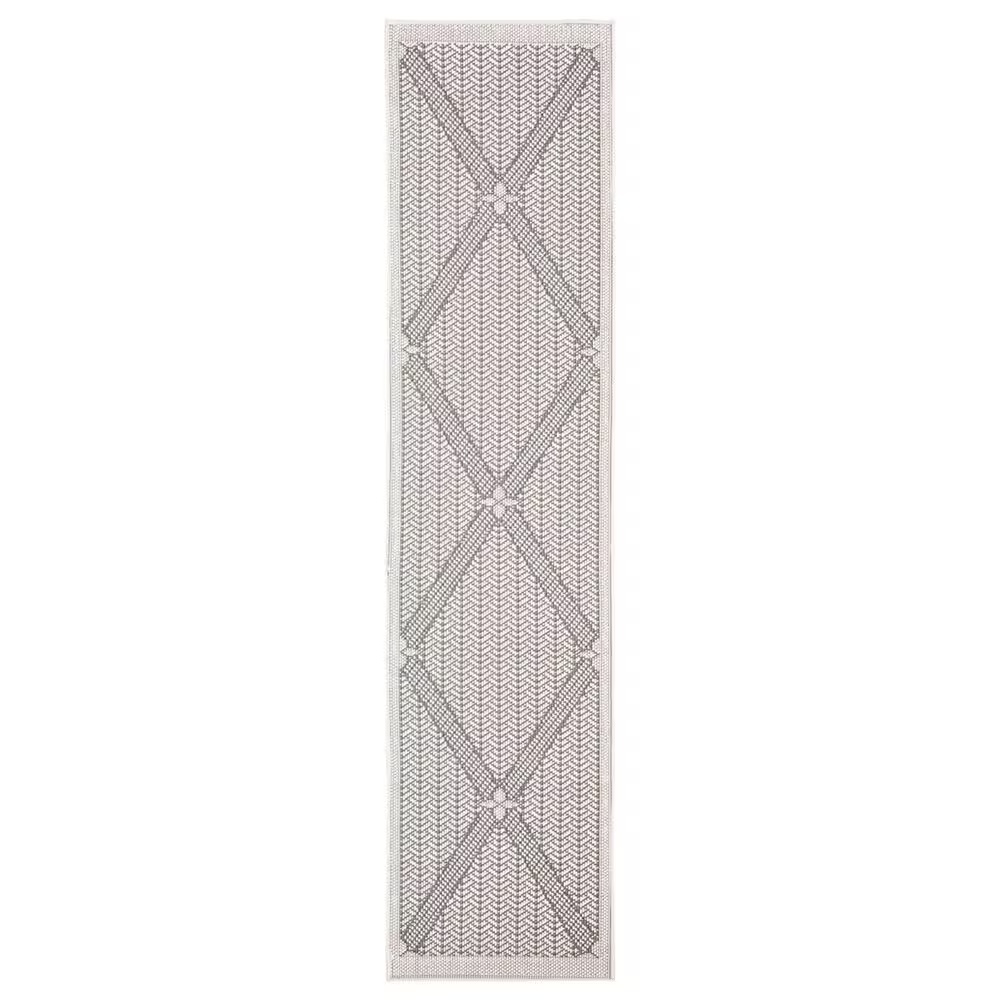 Safavieh Bermuda 2' x 10' Cream and Grey Indoor/Outdoor Performance Runner