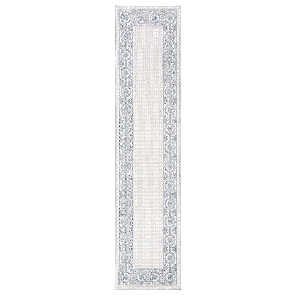 Safavieh Bermuda Floral 2' x 8' Ivory and Light Blue Indoor/Outdoor Area Performance Rug