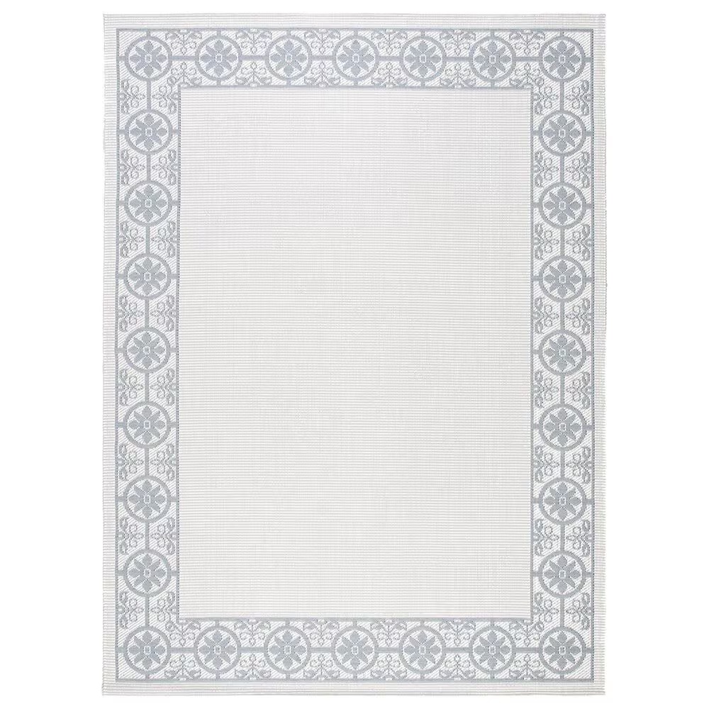 Safavieh Bermuda Floral 9' x 12' Ivory and Light Blue Indoor/Outdoor Area Performance Rug