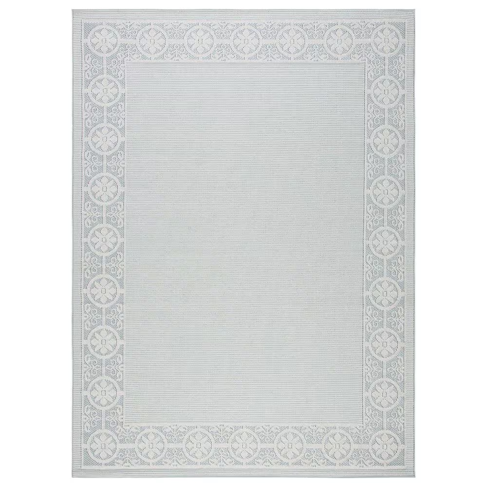 Safavieh Bermuda 9' x 12' Light Blue and Ivory Indoor/Outdoor Area Performance Rug