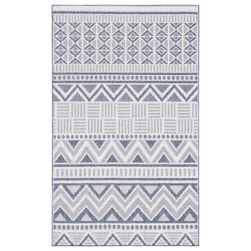 Safavieh Bermuda 4' x 6' Cream and Navy Indoor/Outdoor Area Performance Rug