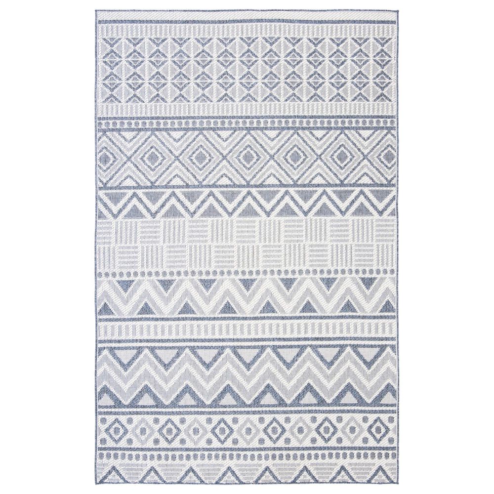 Safavieh Bermuda 5'3" x 7'6" Cream and Navy Indoor/Outdoor Area Performance Rug