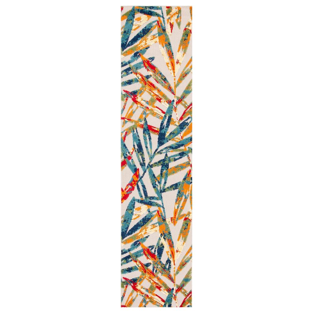 Safavieh Cabana CBN368A 2'2" x 9' Ivory and Navy Indoor/Outdoor Performance Runner